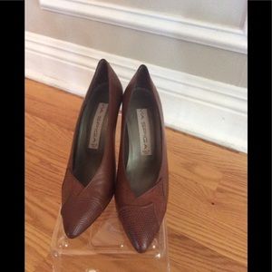 Via Spiga brown leather heels